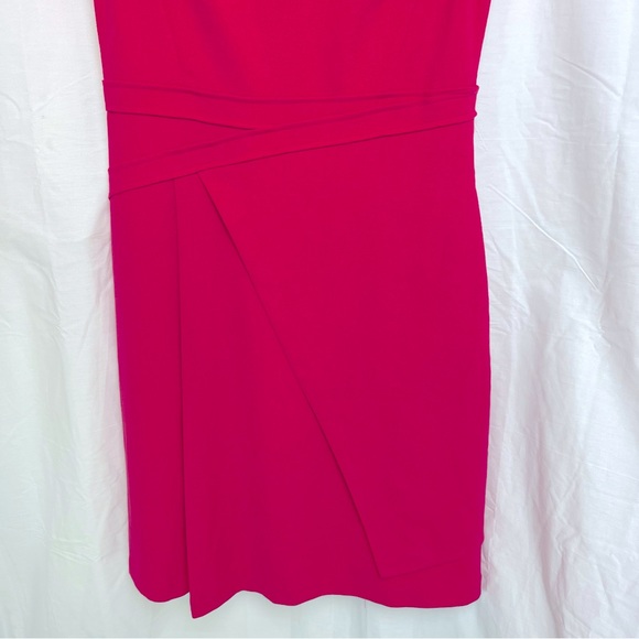 Banana Republic NWT Pink Dress Shortsleeved Pockets Linen Poly Rayon Sz.10-Tall - Picture 3 of 10